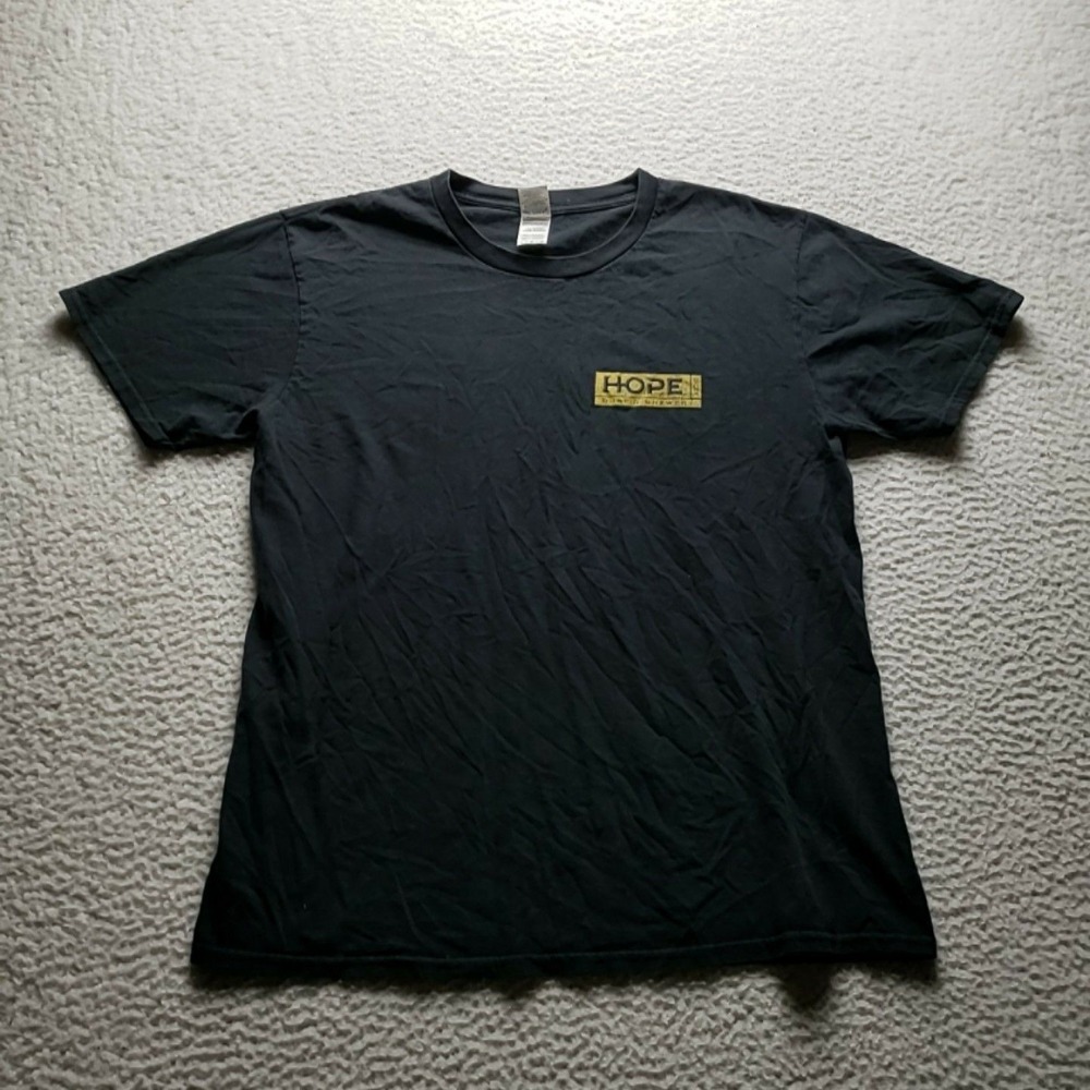 Gildan Shirt Mens Large Black Hope Beer Dublin Brew Logo Graphic Tee Ireland